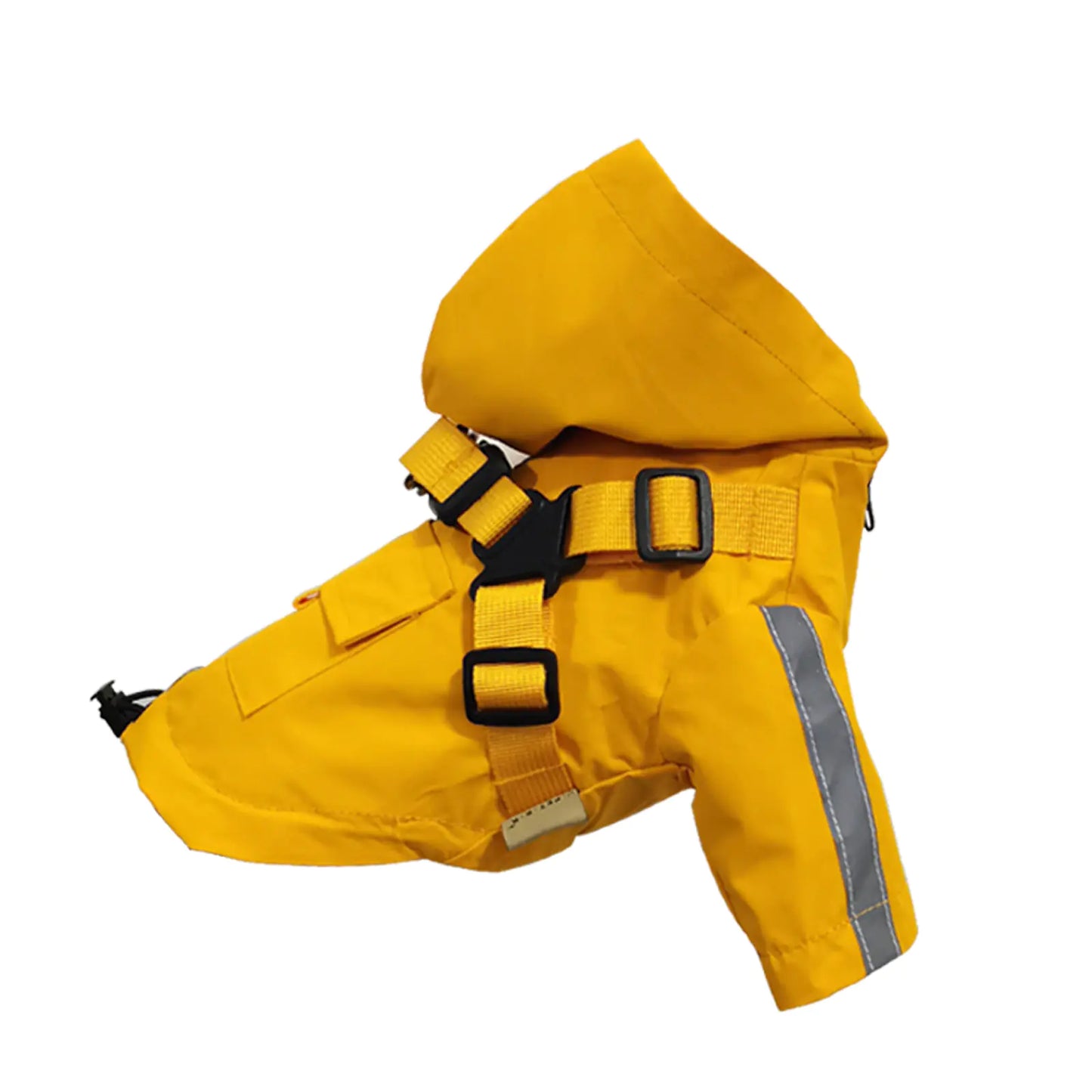 Reflective PU Pet Raincoat with Chest and Back Integration