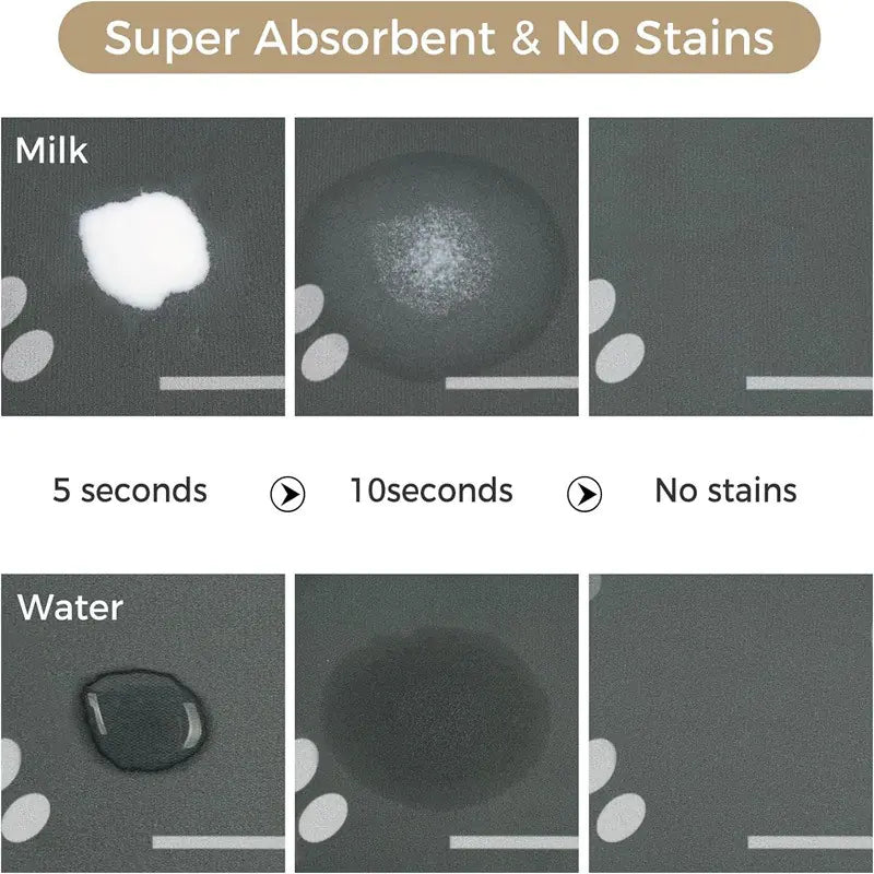 Quick-Dry Diatomite Pet Mat - Splash Resistant