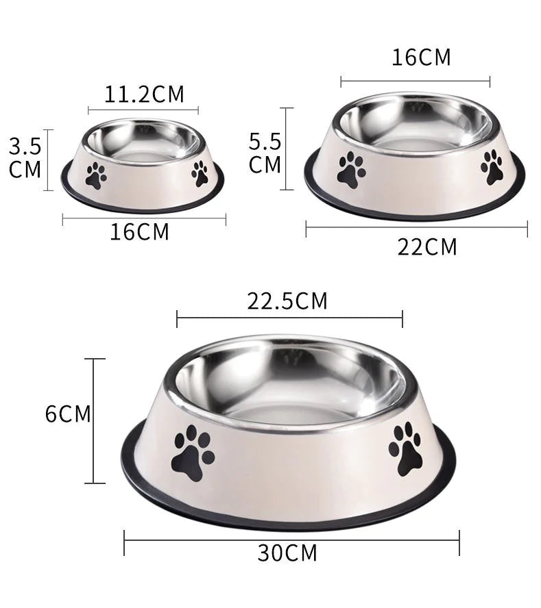 Non-Slip Printed Stainless Steel Cat Bowl