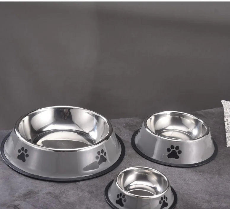 Non-Slip Printed Stainless Steel Cat Bowl