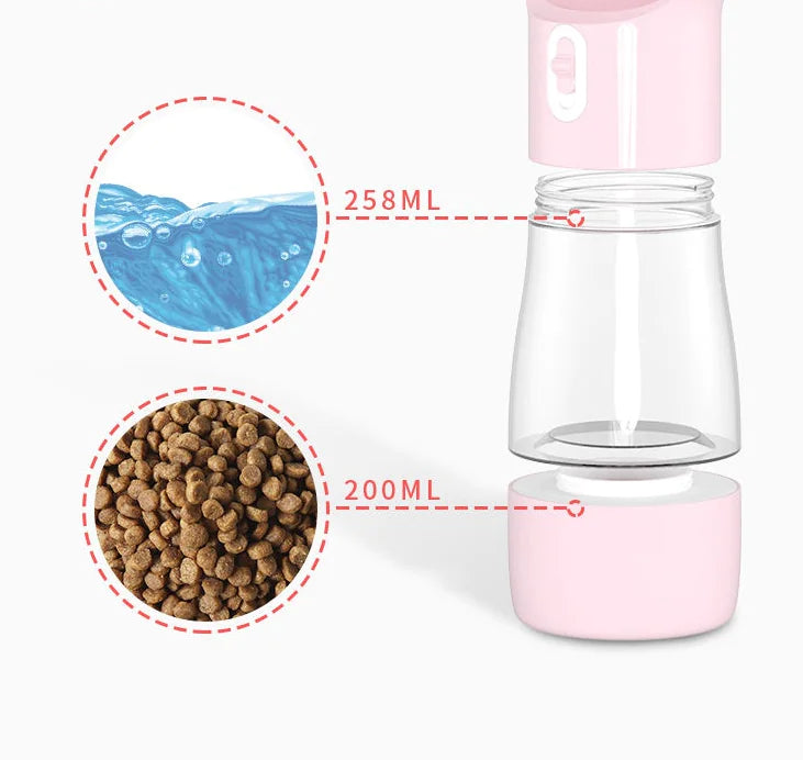 Portable Dog Water Bottle with Drinking Bowl
