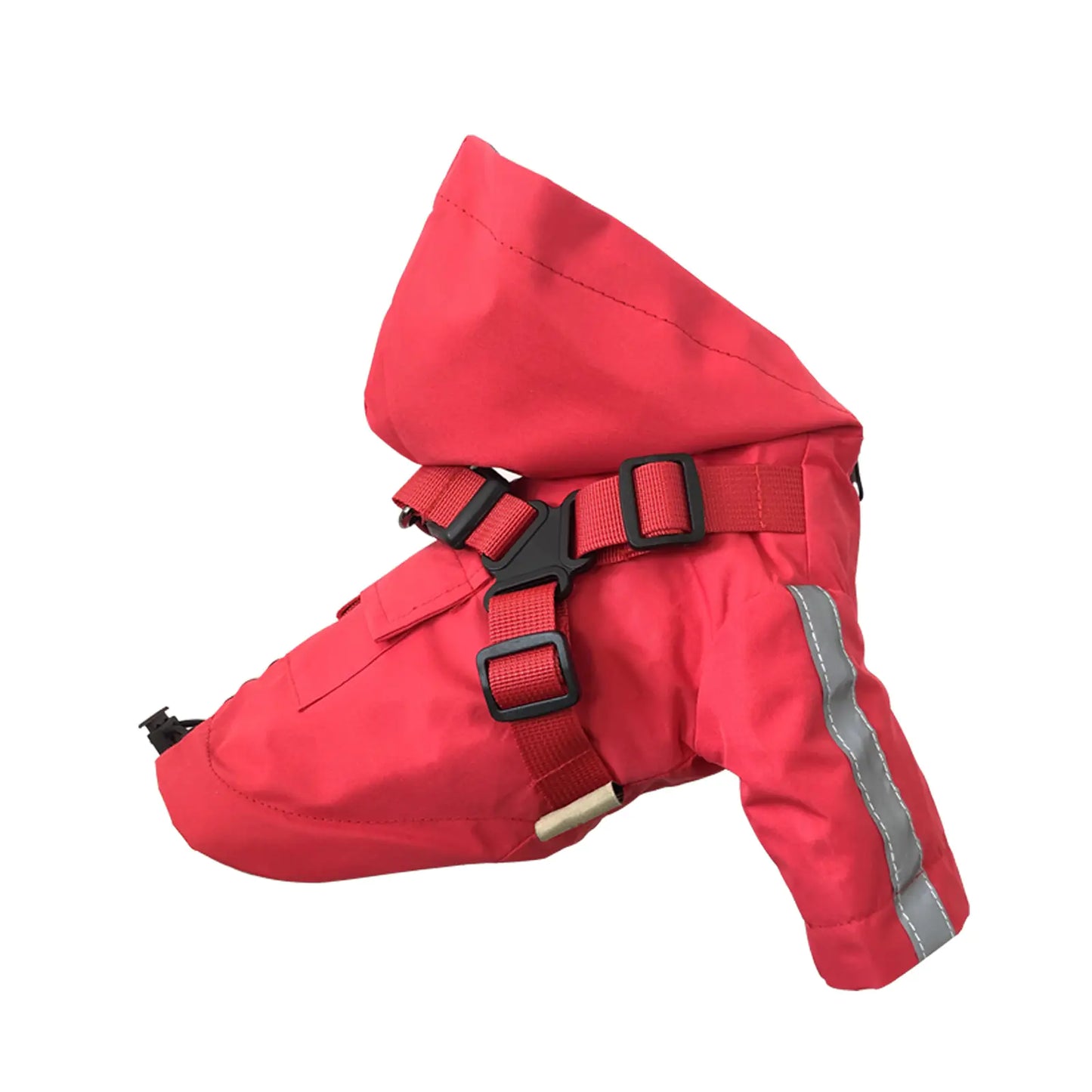 Reflective PU Pet Raincoat with Chest and Back Integration