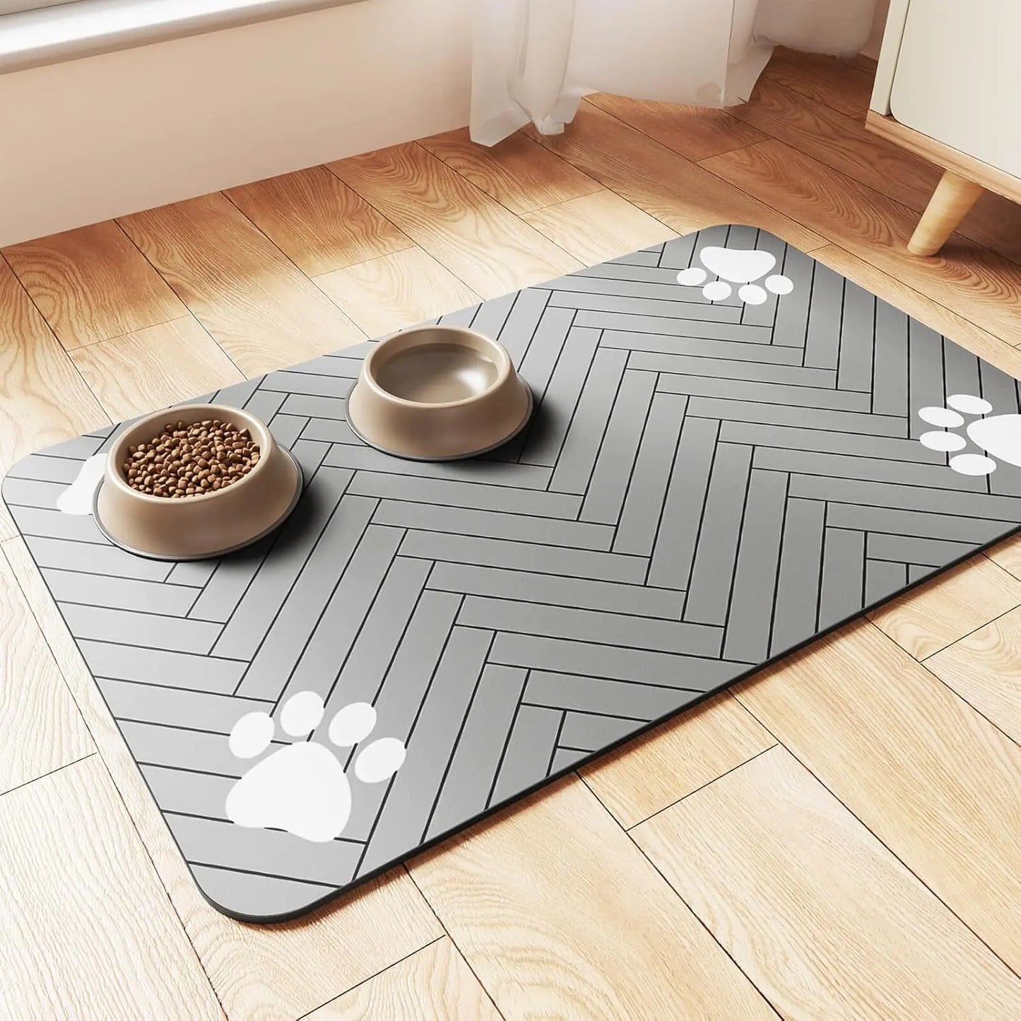 Quick-Dry Diatomite Pet Mat - Splash Resistant