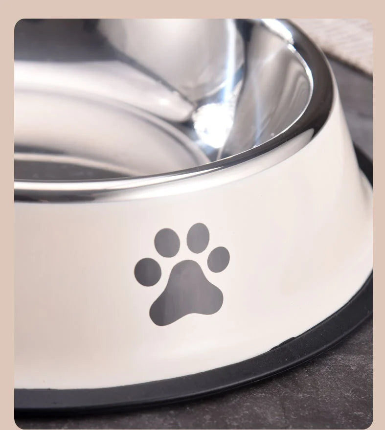 Non-Slip Printed Stainless Steel Cat Bowl