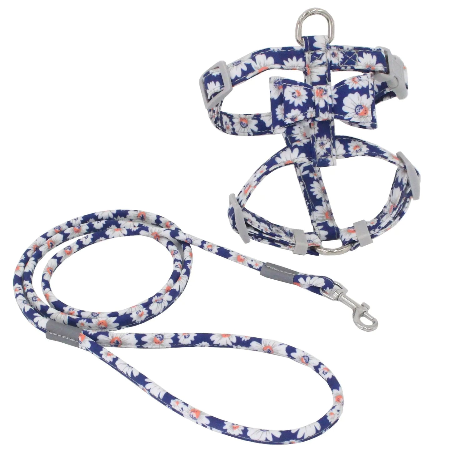 Floral Cat Harness & Secure Leash Set