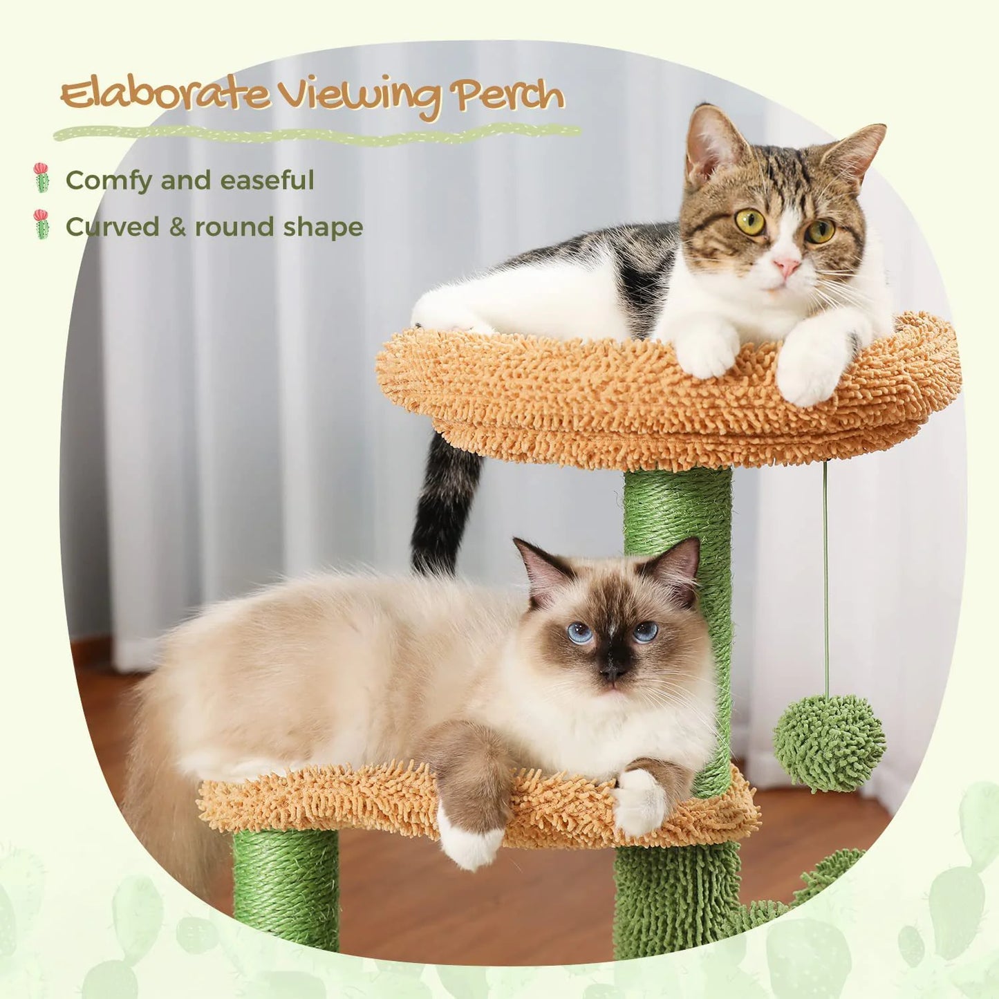 32-Inch Cactus Cat Climbing Frame