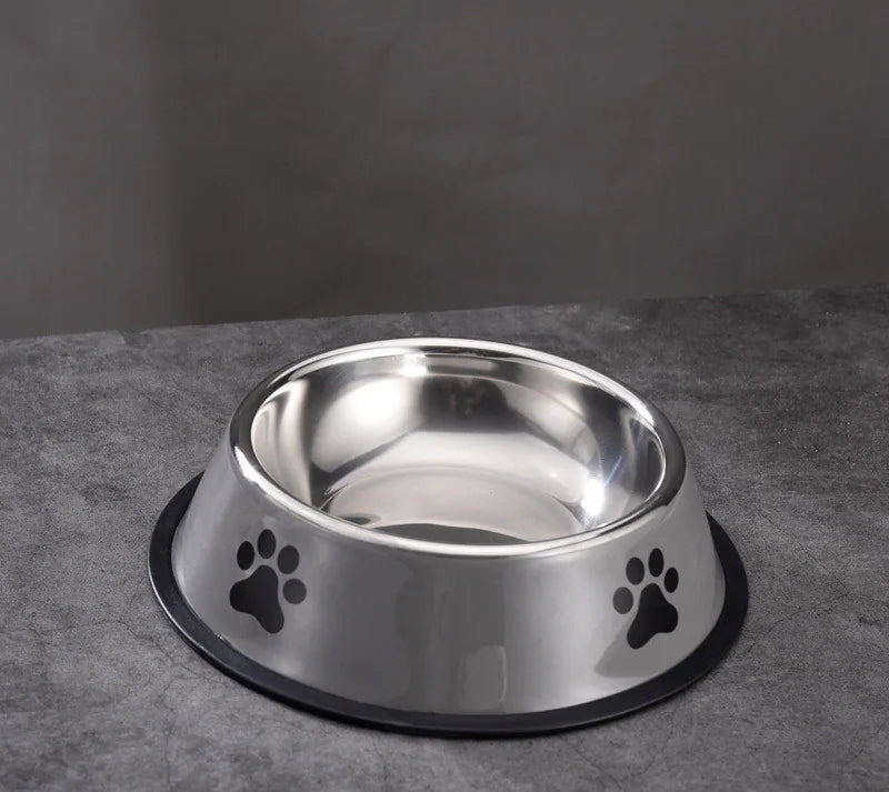 Non-Slip Printed Stainless Steel Cat Bowl