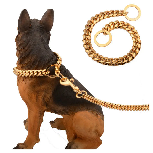 Chic Gold Stainless Dog Chain