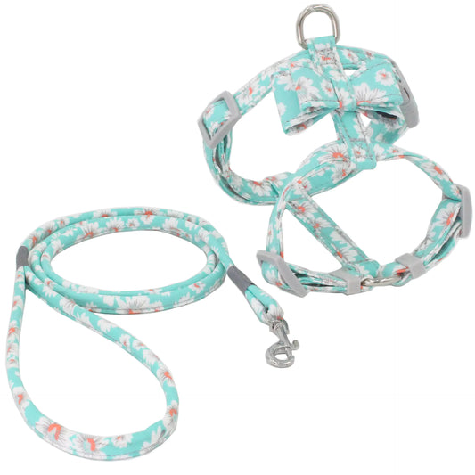 Floral Cat Harness & Secure Leash Set