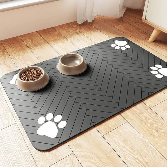 Quick-Dry Diatomite Pet Mat - Splash Resistant