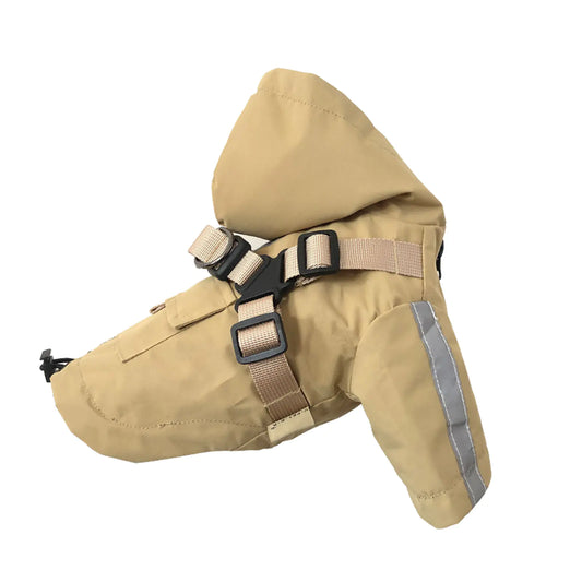 Reflective PU Pet Raincoat with Chest and Back Integration